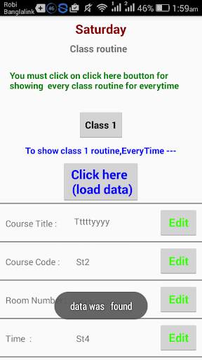 Editable Class Routine screenshot 4