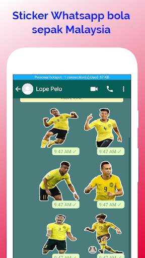Sticker Bola Sepak Malaysia screenshot 1