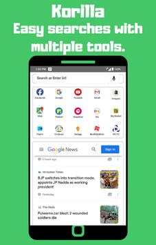 Korilla Browser - Fast and Easy Browser screenshot 2