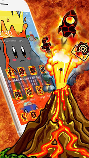 Cute Volcanic Lava Theme скриншот 2