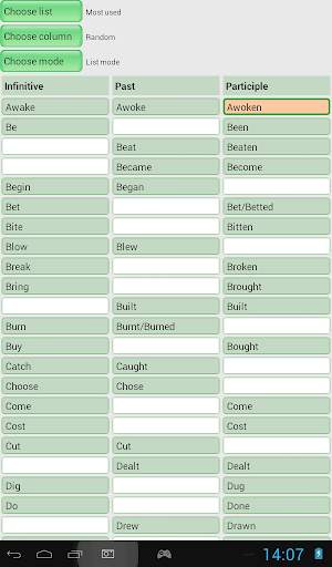 English Irregular Verbs скриншот 12