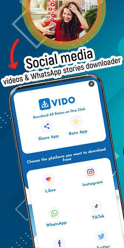 Vido - whatsapp status & video downloader screenshot 1
