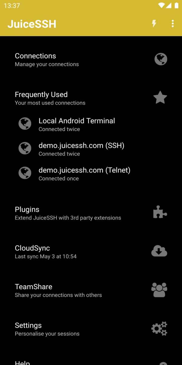JuiceSSH - SSH Client скриншот 2