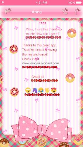 Emoji Keyboard - Cute Knot स्क्रीनशॉट 8