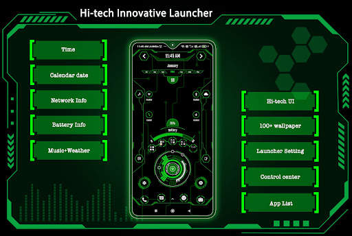 Hi-tech Innovative Launcher screenshot 1