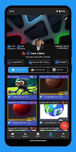 Fone Network AI, Earning, NFTs screenshot 7