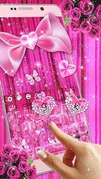 Pink Bowknot Glitter Keyboard screenshot 3
