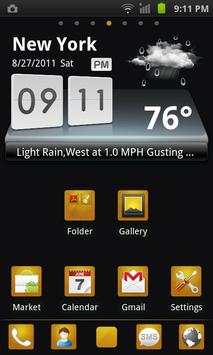 GO Launcher EX Theme BlackGold screenshot 2
