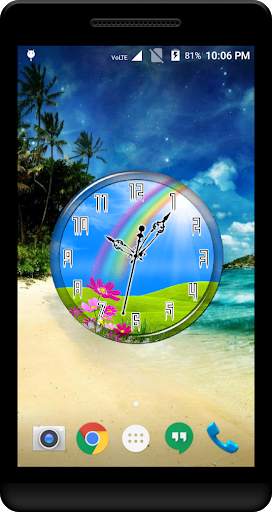 Rainbow Clock Live Wallpaper screenshot 1