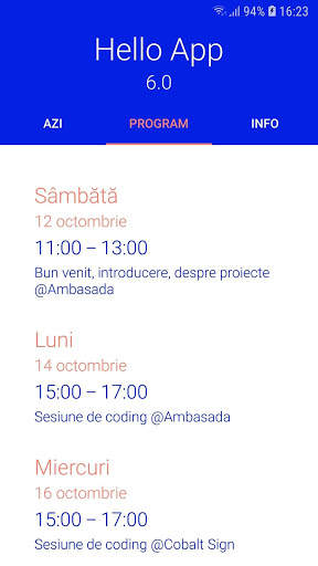 Hello App 6.0 screenshot 2