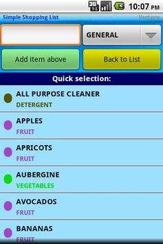 Simple Shopping List screenshot 2