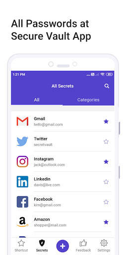 Secure Vault - Simple Password Manager screenshot 1
