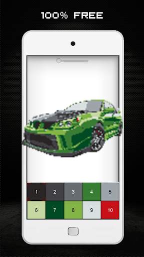 Cars Game Pixel Art - Color by Numbers Car Games स्क्रीनशॉट 2