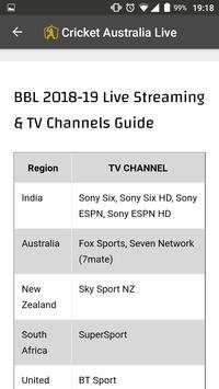 Cricket Australia Games Live on TV - Free screenshot 8
