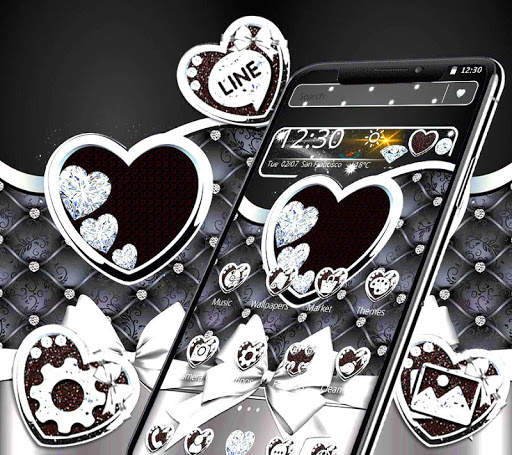 Shiny Diamond Heart Launcher Theme💖 screenshot 2