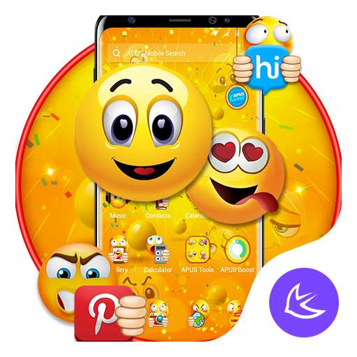 Funny Emoji APUS Launcher theme 83.0.1001