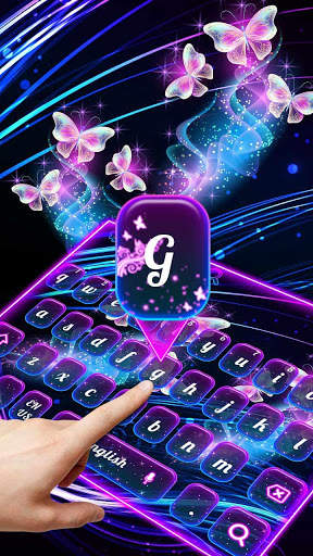 Neon Butterfly Keyboard screenshot 2