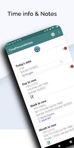 TimePercentNotes - Memos screenshot 1