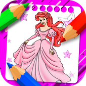 Princess coloring book - Coloring Book 2018 icon
