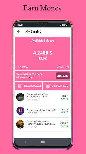 Velete - Share Your Video Status, Earn Money screenshot 2