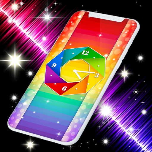 Rainbow Clock HD Wallpapers आइकन