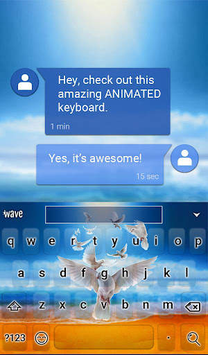 Doves Animated Custom Keyboard + Live Wallpaper screenshot 2