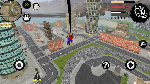 Stickman Spider Rope Hero Gangstar City screenshot 2
