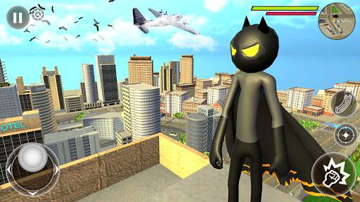Bat Rope Hero Stickman Crime - Gangster Mafia Game screenshot 2
