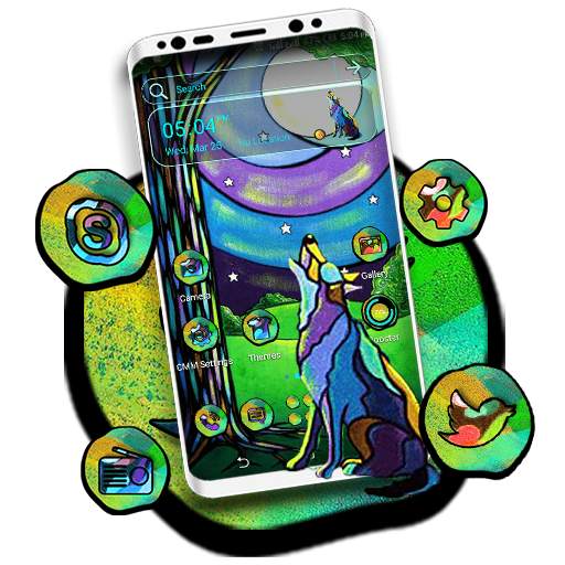 Crayon Art Wolf Launcher Theme 1.0.1