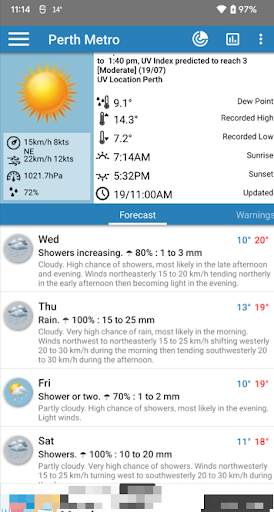 Au Weather screenshot 2