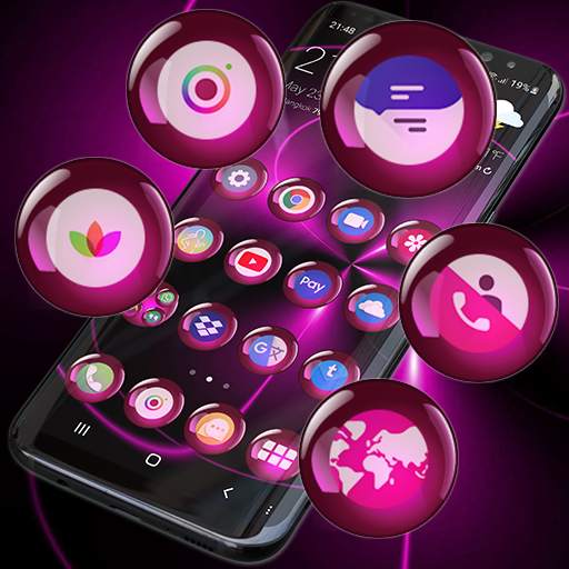 Theme Launcher - Spheres Pink 350
