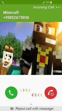 Fake Call Minecraft screenshot 1