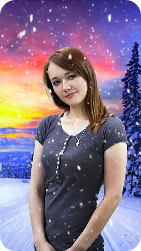 Snowfall Photo frame : Cut paste Editor screenshot 2