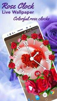 Rose Clock Live Wallpaper 🌹 screenshot 1