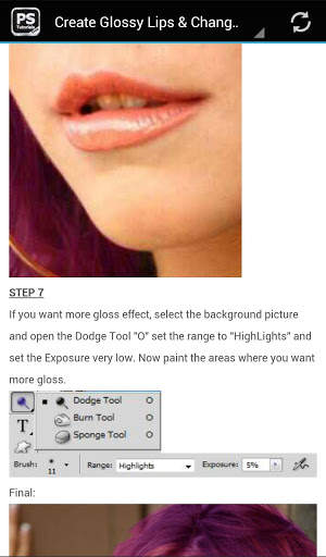 Free Tutorials For Photoshop screenshot 3