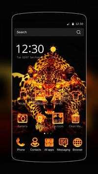 Wild Flaming Cheetah Theme screenshot 1