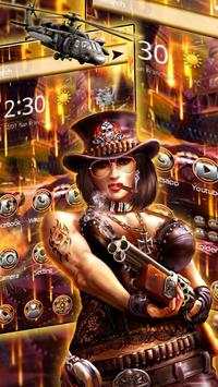Sexy Lady Warrior Launcher Theme screenshot 2