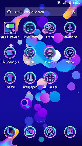 Dreamy Purple APUS Launcher theme screenshot 2