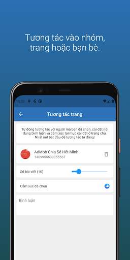 AutoFB - Tự động tương tác trên Facebook screenshot 2