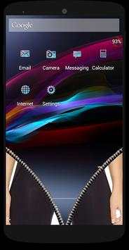 Sexy Girl Zipper Lock Screen screenshot 3