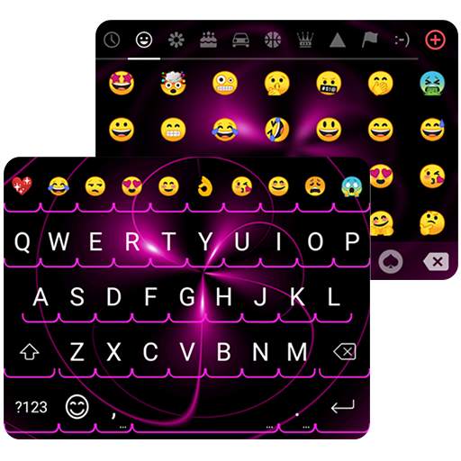 Neon Light Emoji Gif Keyboard Wallpaper 1.0.1