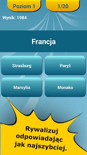 Stolice Państw Świata Quiz screenshot 2