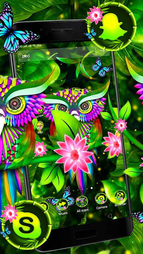 3D Cute Owl Parallax Launcher Theme 🌸 screenshot 3