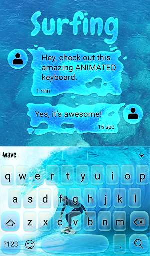 Surfing Animated Keyboard   Live Wallpaper screenshot 3