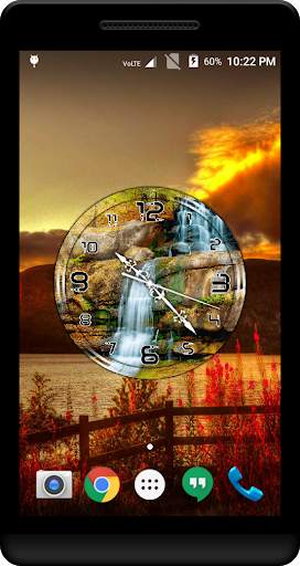 Waterfall Clock Live Wallpaper screenshot 4