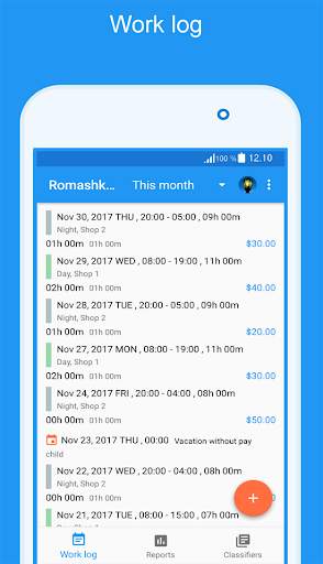 Express Worklog - timesheet, work time tracker screenshot 3