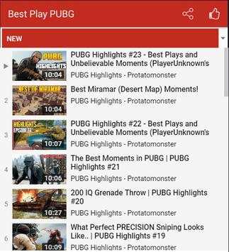 BEST PLAY VIDEO PUBG 2018 screenshot 2