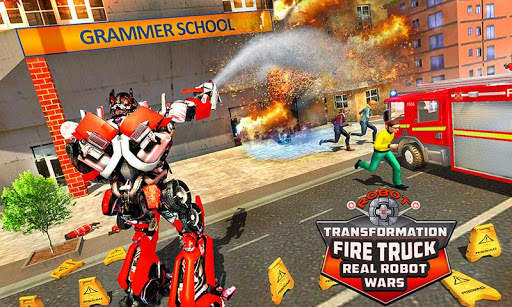 Robot Transformation Fire Truck: Real Robot Wars screenshot 1