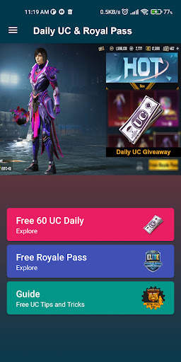 Daily UC and Royal Pass screenshot 1