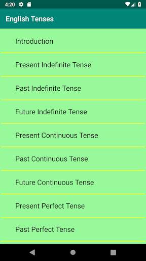 ENGLISH TENSES screenshot 1